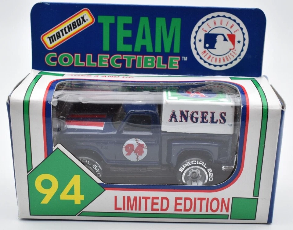 Matchbox Superfast Ford Flareside Pickup Los Angeles Angels blu baseball 1994 - Immagine 1 di 2