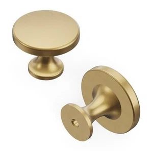  Packung Massiver Kern Küchenschrank Knöpfe, 1-3/8 Zoll Durchmesser 1 Champagner Bronze - Bild 1 von 7