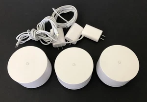 3-pak routera Google Mesh WiFi z kablami zasilającymi AC-1304 - PRZETESTOWANY - Zdjęcie 1 z 5