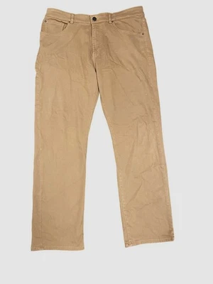 Dl1961 Men's Beige Avery Tigers Eye Modern Straight Pants Size 38 x 32 - Image 1 of 4
