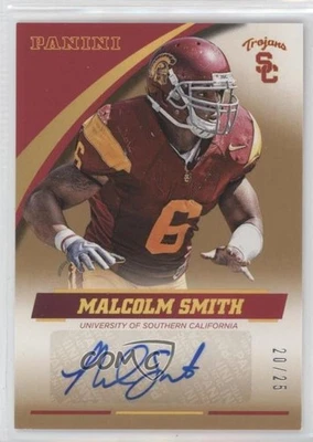2015 Panini USC Trojans Signatures Gold /25 Malcolm Smith #MS-USC Auto - Image 1 of 2
