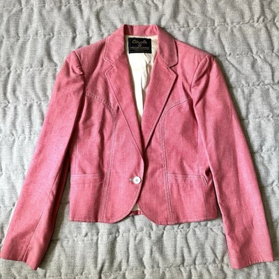 Blazer Western Vintage Circle S Ranch Para Mujer Talla M Rosa Salmón/Coral Rodeo Foto 1 de 4