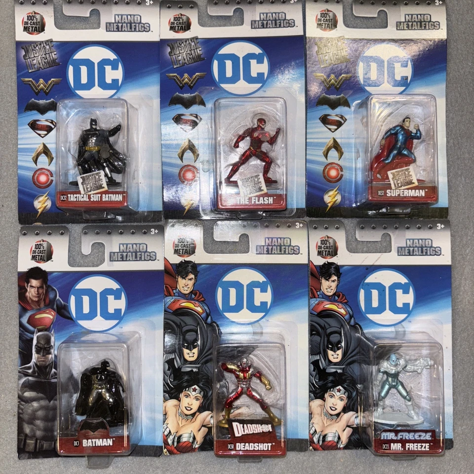 Lote de 6 DC Nano Metalfigs Batman, Deadshot, Flash, Freeze y Superman  Foto 1 de 4