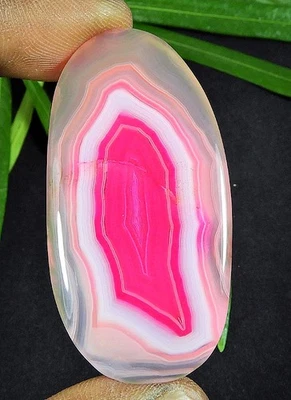 69Cts. Dyed Onyx Agate Oval Shape Cabochon Loose Gemstone 27X53MM - Image 1 of 4