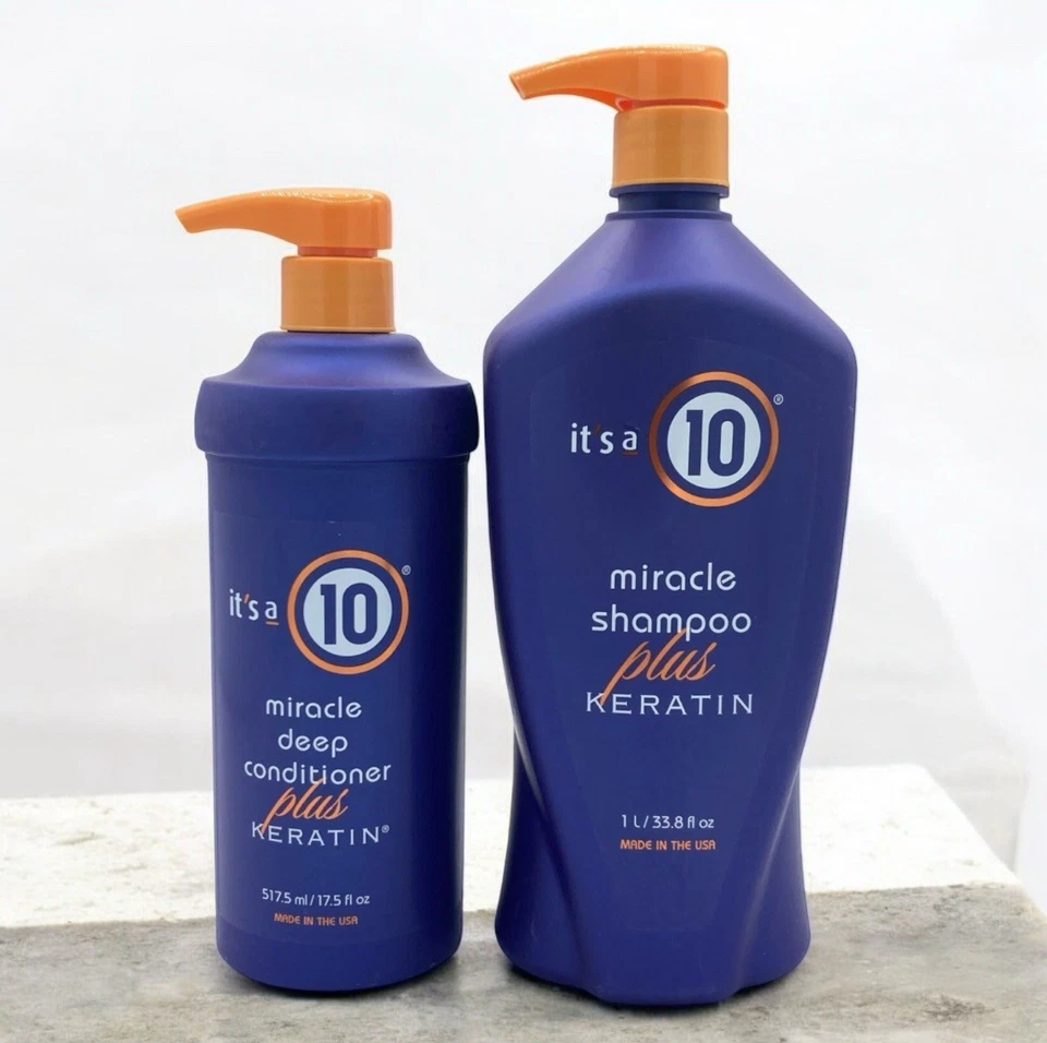 It's A 10 Miracle Shampoo Plus Keratin Shampoo 33.8oz- Deep Conditioner 17oz DUO - Image 1 of 4