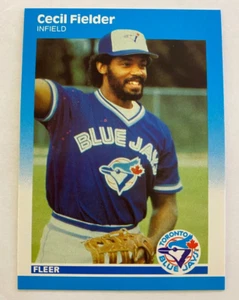 *Misprint* 1988 Fleer Glossy Update Cecil Fielder #U-31 Toronto Blue Jays - Picture 1 of 2