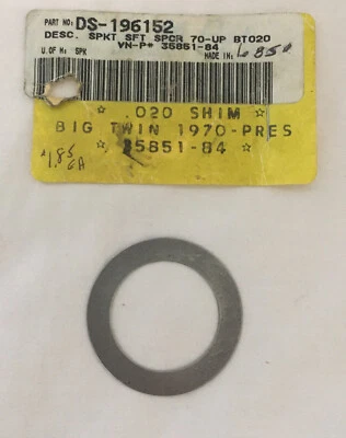 Espaciadores de eje de piñón Eastern Single de 0,020" para Harley Dyna Touring FXR 70-06 Foto 1 de 4