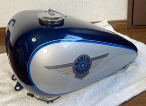 Harley Davidson Genuine Gas tank 2000 FLSTF FATBOY ICE/SINISTER BLUE PEARL #4076 - Picture 1 of 10