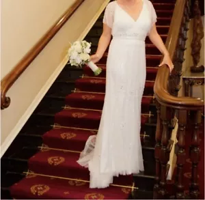 Ronald Joyce 'Rachelle' Vintage / Gatsby Style Wedding Dress Bridal size 20 - Picture 1 of 18