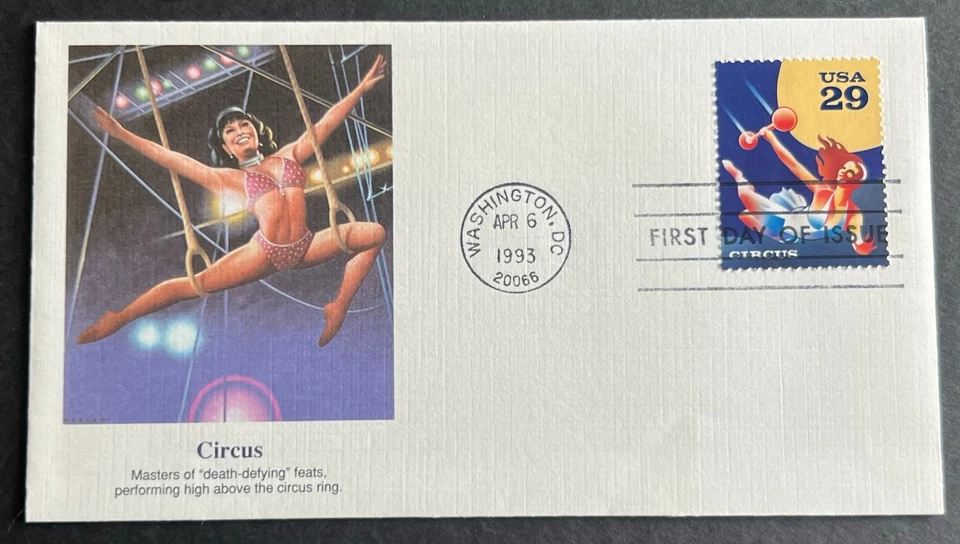 CIRCUS #2752 APR 6 1993 WASHINGTON DC FIRST DAY COVER (FDC) BX3-2 - Image 1 of 2