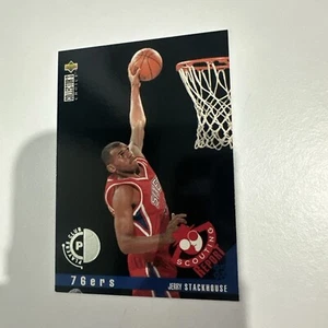 1995-96 NBA Collector’s Choice Jerry Stackhouse #340 Player’s Club Platinum - Picture 1 of 2