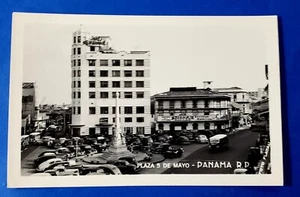 AK Hotel International Plaza 5 de Mayo Panama RPPC 1940er Foto Flatau - Bild 1 von 2
