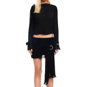Lioness Matching Top And Skirt Set / Co-ord : New w/tags - Black Sheer Trendy - Picture 1 of 5