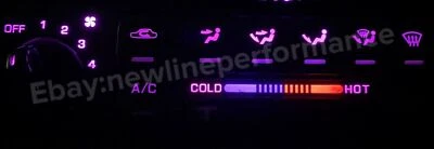 Nuevo kit de bombilla LED rosa calentador de aire acondicionado para Nissan 240sx S14 1995-1998 Foto 1 de 2