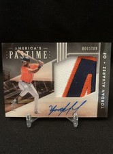 Yordan Alvarez #6/10 RPA 2020 Panini America’s Pastime Signatures RC Patch Auto