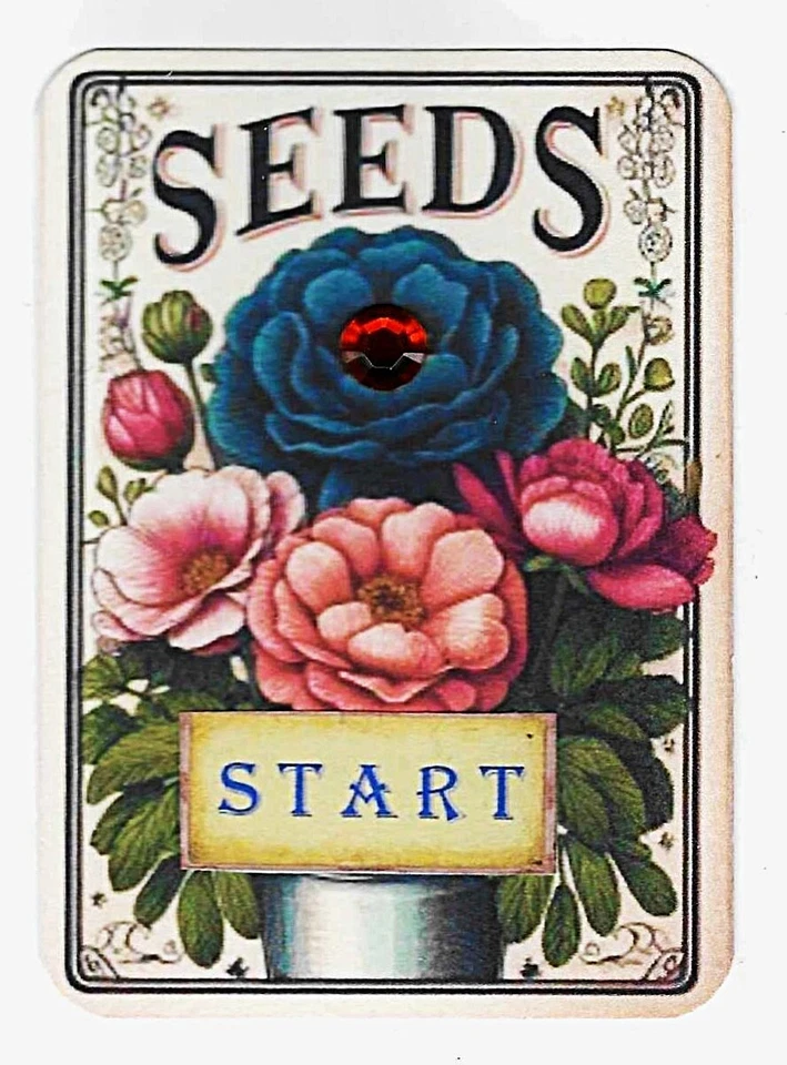 Tarjeta Coleccionable Arte ACEO ATC Original Collage Semillas Paquete Inicio Flores Gema ÚNICA EN SU CLASE Foto 1 de 1