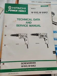 Technisches Servicehandbuch für Hitachi W6V2, W6VA2 Schraubendreher Reparaturwerkstatt - Bild 1 von 2