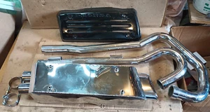 1968-1969 CL350 exhaust muffler heat shield - Picture 1 of 18
