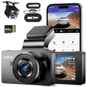 AZDOME 1080P Front+Rear Dash Cam WDR Night Vision Car WiFi G-Sensor&Hardware Kit - Picture 1 of 13
