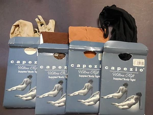 NEW/PKG CAPEZIO 1818 BODYTIGHTS Cocoa Nude Suntan Black - Picture 1 of 10