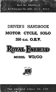 (1095) Royal Enfield WD model WD/CO drivers handbook - Picture 1 of 1