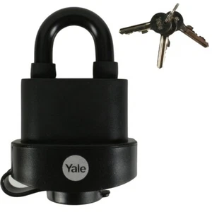 51mm YALE BLOQUEO DE SEGURIDAD ACERO NEGRO Anticorrosión Llave Similar Grillete Duradero - Imagen 1 de 7