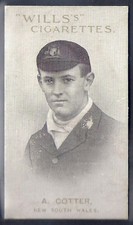 WILLS-AUSTRALIAN/ENGLISH CRICKET TITLED-CAPSTAN SERIES OF 50-#14- COTTER
