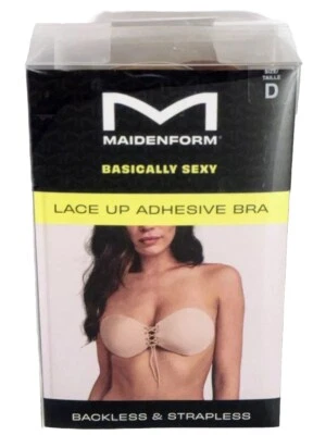 Maidenform Lace-Up Adhesive Bra M2242 - Nude D - NWT - 34D/36C/28B Fit - Image 1 of 4