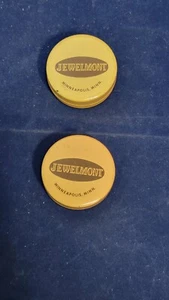2 Vintage Jewelmont Round Orange Tin Minneapolis Minn - Picture 1 of 6