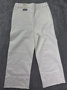 Style & Co Ankle Wide Leg ausgefranst hoher Bund Jeans schlankmachende Tasche Knöchelgröße 10 - Bild 1 von 11