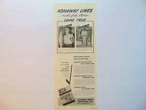 1948 ASHAWAY LINES Make Fish Stories Come True Men with Large Fish Kunstdruck Anzeige - Bild 1 von 1