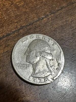 1978 D  Washington quarter ERROR! Coin has a NICE FILLED IN MINT MARK! - Image 1 of 4