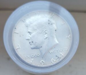 90% Silver 1964 Kennedy Half Dollars - Roll of 20 - $10 Face Value
