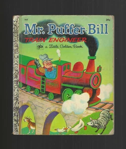 Little Golden Book #563 Mr Puffer Bill Zugingenieur Tibor Gergely Kunst 1965 Sehr guter Zustand - Bild 1 von 5