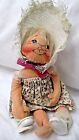 Vintage Cloth Baby Doll  1990 Annalee  Artist 6" Sitting Taking Off Her Shoes!