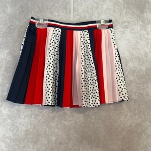 Tommy Hilfiger Pleated Crepe Mini Skirt Patriotic Americana Girls Size 6 - Picture 1 of 5