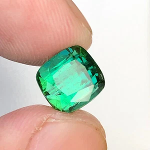 3.50 Ct Natural Cushion Cut Blue Green Tourmaline Gemstone From Jaba Afghanistan - Picture 1 of 23