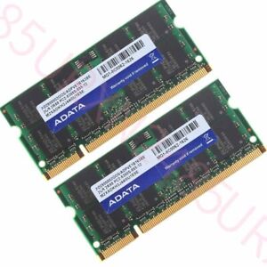 ADATA 4GB 2x 2GB DDR2 667MHz PC2-5300S 200Pin SODIMM Notebook Laptop Memory UK
