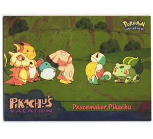 Pokemon 1999 Moderate Play Topps Blue Logo Peacemaker Pikachu Silver Foil - Picture 1 of 2