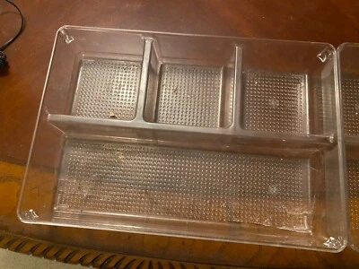 Set Of 2 Clear Acrylic Drawer Organizer Tray for Vanity Drawers - Image 1 of 4
