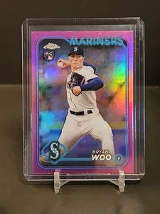 2024 Topps Chrome Bryan Woo Rookie Pink Refractor RC - Bild 1 von 1