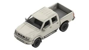 Pickup Nissan D22 stampato in 3D 1/72 non verniciato - Foto 1 di 4