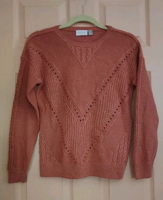 Place Pink 10/12 Cotton - Acrylic Girls Long Sleeve Sweater - Image 1 of 4