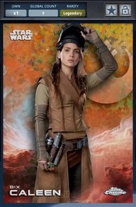 Star Wars Digital Card Trader Chrome 2025 Legendary Gold Mini Diamond Bix Caleen - Picture 1 of 2