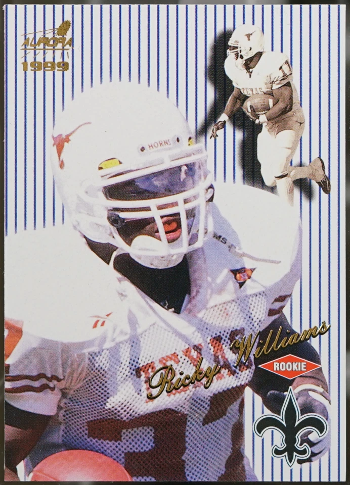 1999 Pacific Aurora - Pinstripes Football Ricky Williams #94 NM - Image 1 of 1