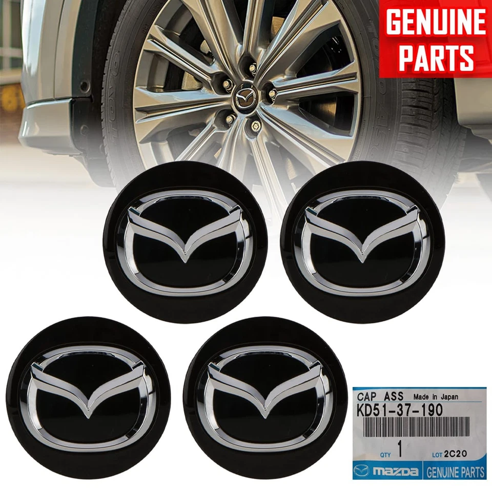 Hub Wheel Center Cap Cover 4 PCs For Mazda 3 5 6 CX-5 CX-9 2013-2016 - Image 1 of 4
