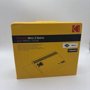 Kodak Mini 3 Retro P300R Portable Photo Printer 3" X 3" Bundle - Picture 1 of 4