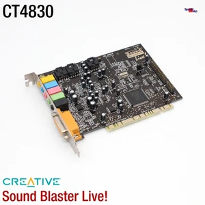 PCI Creative Labs Sound Blaster Live! CT4830 PC Card Win 98 2000 XP 7 8 10 - Picture 1 of 5