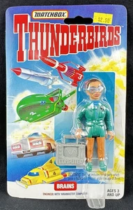 Matchbox 1992 - Thunderbirds 3,75" Actionfigur - Brains - Neu auf Karte - Bild 1 von 4