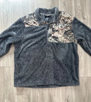 Mossy Oak Men’s Sherpa 1/4 Zip Pullover, Mossy Oak New Bottomland XL - Image 1 of 4